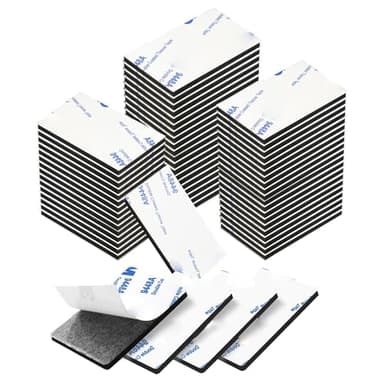 Oruiiju 60 Pièces scotch double face,Adhesif Puissant Ruban Mousse - for Hanging Pictures, Posters, DIY Projects(Noir)