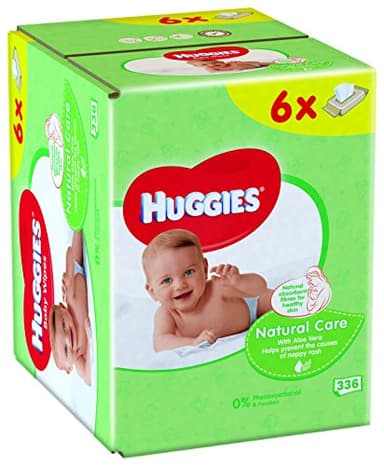 Huggies Natural Care Lot de 6 paquets de 336 lingettes pour bébé