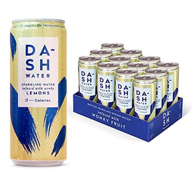 Dash Water - Eau Minérale Gazeuse Infusée aux Citrons - Sans calories - Sans sucre - Sans Édulcorant (12x330ml)