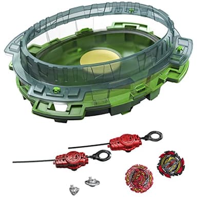 Beyblade Burst QuadDrive Set de Combat Interstellar Drop, arène Beystadium, 2 toupies et 2 lanceurs, à partir de 8 Ans