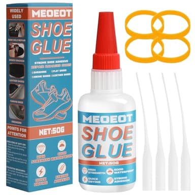Meoeot Colle à chaussures professionnelle, colle forte pour chaussures, colle de réparation de semelle, colle à chaussures pour chaussures extra fortes, chaussures en cuir, bottes, sandales, 1 pièce
