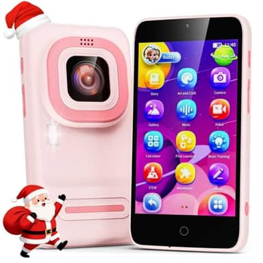 Ashfly Telephone Enfant Portable Intelligent- 3,97 Pouces Téléphone avec Double Caméra, Téléphone Portable 8 Go avec Plus de 200 STEM Jeux éducatifs pour Enfants de 4 5 6 7 8 et 9 Ans et Plus