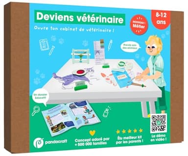 Deviens vétérinaire - kit Pandacraft 8-12 ans: Ouvre ta clinique vétérinaire et prends soin de tes patients