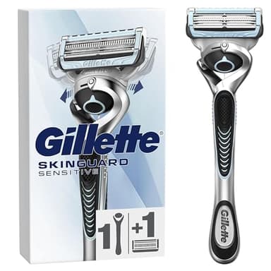 Gillette SkinGuard Peau Sensible Flexball Rasoir Pour Homme Avec Peau Sujette Aux Irritations, 1 Manche, 1 Recharge De Lames
