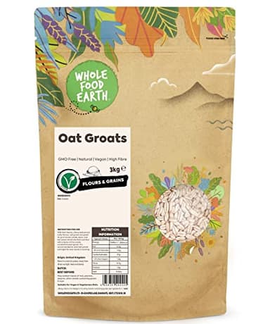 Wholefood Earth Flocons d'Avoine 3 kg Sans OGM - Porridge Naturel Riche Fibres