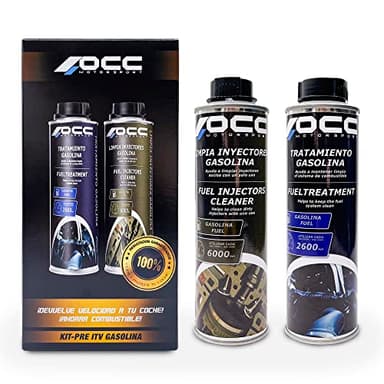 OCC Sport Motor- Pack Traitement à l’Essence pré ITV + nettoyant Professionnel pour injecteurs d’Essence, additifs pour Voiture et Moto, améliore Les Performances du Moteur