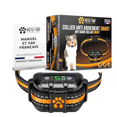 One PETS-TOP Collier Anti Aboiement Chien - Collier Anti Aboiement pour Chien Electrique, Vibrant, Sonore - IP67, Convient aux Gros et Petits Chiens - Ideal pour Le Dressage