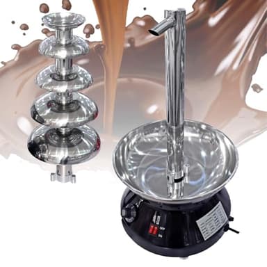 UORDBY Fontaine à Chocolat chauffante Grande capacité, modèle à Robinet en Acier Inoxydable, idéale pour Les buffets et Les Salons de la gastronomie Black