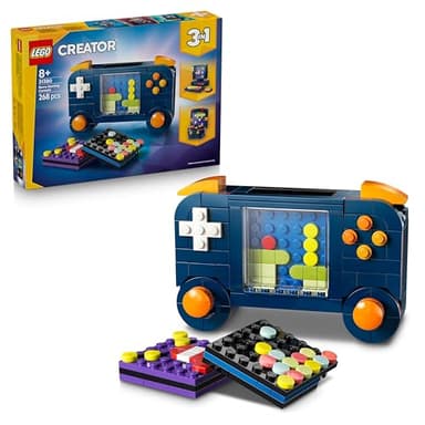 LEGO Creator 3-en-1 La Console de Jeu Rétro - Jouet de Construction Se Transformant en Borne d’Arcade ou Ordinateur avec Clavier & Souris - Idée de Cadeau Gaming pour Garçon ou Fille dès 8 Ans 31380