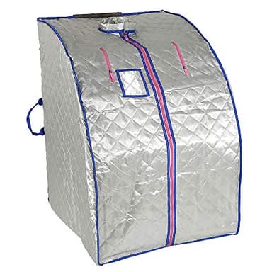Sauna infrarouge portable - Sauna portable - Sauna à domicile - Sauna infrarouge portable - Pour 1 personneSauna Box d'intérieur Chauffage portable 1000 W - Favorise la circulation sanguine (argent)