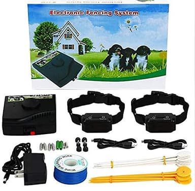 Patpet Cloture Electrique pour Chien Collier Anti Fugue avec 2 Colliers