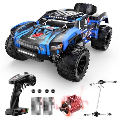 DEERC 9006E 1:12 Voiture Télécommandée pour Enfant Adulte, 4WD Voiture Télécommandée Tout Terrain 45 km/h, 2.4GHz RC Télécommandé avec 2 Batteries Rechargeables, Pneus de Rechange, LED