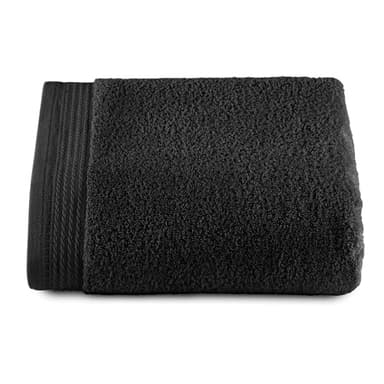 Top Towel - Premium - Grandes Serviettes de Bain - Serviettes de Bain - 1 Grande Serviette de Douche - 100 x 150 cm - 100% Coton - 600 grammes - Noir