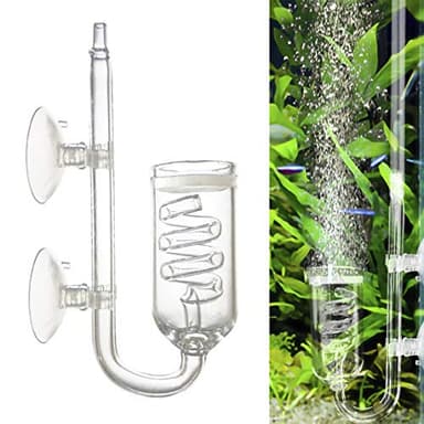 IAFVKAI CO2 Diffuseur Gazon Aquarium Verre Spirale CO2 Atomiseur Diffuseur Bulle Compteur Vérifier avec Ventouse pour Aquarium Planté Fish Tank Accessoires
