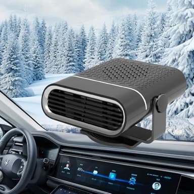 Chauffage pour Voiture 2 en 1, Réglage Libre à 360°, 150w 12v, Chauffage Allume Cigare 12v Voiture, Dégivreur Voiture Portable pour Voiture, pour Toutes Les Voitures, Dégivrage et Désembuage
