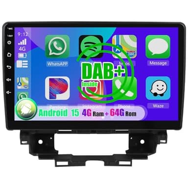 Android 15 Autoradio pour Renault kangoo 2019-2025 avec CarPlay Android Auto, 10 Pouces IPS Écran Tactile 2DIN Radio avec GPS WiFi Bluetooth Caméra de recul(B,2+32GB 4Core)