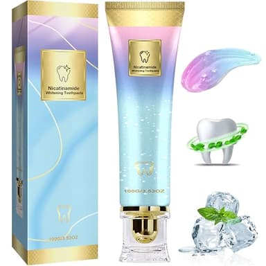 Niacinamid Dentifrice blanchissant pour adultes, Dentifrice blanchissant Brilliant Smile à la niacinamide, Niacinamid Dentifrice blanchissant intensif - pour des dents plus saines et plus blanches