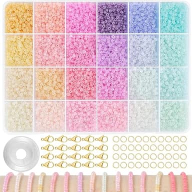 Kit Perles pour Bracelet 8000 PCS - Métier à Tisser pour Bijoux Enfant et Adulte - Création de Bracelets et Colliers pour Noël et Anniversaire