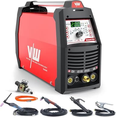 VECTOR WELDING NewYork 2500 Poste à souder TIG AC DC 200 A - Fonction de soudage par électrodes - Coupe-plasma 50 A - Soudage aluminium - Fonction pulsation - Pré-marche et descente du gaz