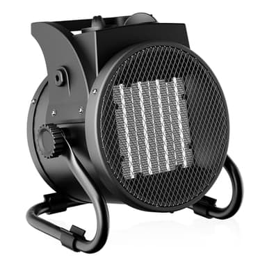 WilTec Chauffage infrarouge Céramique 3kW 3000W Thermostat Radiateur 3 niveaux Réchauffement 40m² Salon Garage Cave Atelier