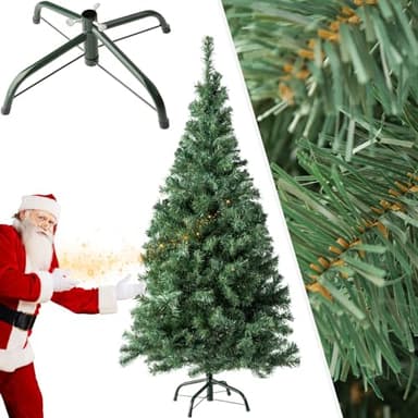 tectake® Sapin de Noël Artificiel Type Nordmann 150 cm, 310 Branches, Vert avec Pied Metallique Arbre de Noel Sapin de Noel Artificiel pour Décoration Noel - Plusieurs Tailles