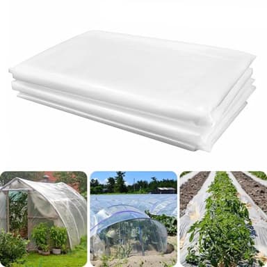 Bache pour Serre, 2 x 10 Mètres Bache Serre, Transparent Bache de Serre, Réutilisable Bache pour Serre de Jardin Convient aux Serres aux Jardins et à lagriculture etc
