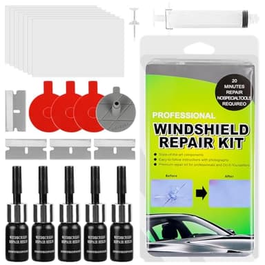 Kit de réparation pour pare-brise de voiture, kit de réparation de fissures pour pare-brise, kit de réparation de pare-brise pour éclats et fissures, kit de réparation de verre pour pare-brise pour