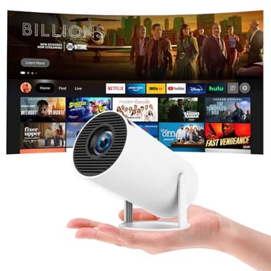 Mini Projecteur 4K Videoprojecteur Portable Projecteur Video WiFi 6 Android 11,1080P Full HD Supporté pour TÉLÉPhone/PC/Lap/Stick, HDMI Home Cinéma 180° Rotation