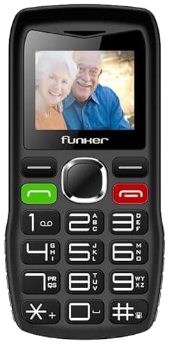 Funker C120 Classic - Téléphone Portable pour Personnes âgées avec Bouton SOS - Grandes Touches et Volume élevé - USB-C - Batterie 1000 mAh - Grand écran de 1,8 Pouces - Facile à Utiliser