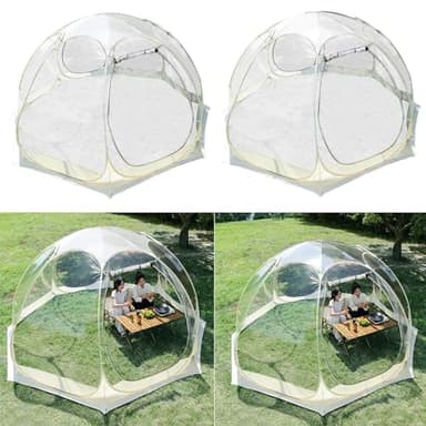 Tente Extérieure Transparente, 4-6 Personne Igloo Dome Garden Patio Canopy Shelter, Grand Abri De Jardin Surdimensionné De Qualité Supérieure pour Fête, éVénement, Protection Contre Le Froid