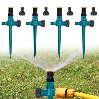 Lithyc Arroseur Jardin - Arroseur Automatique 360° - Convient pour L'Irrigation à 360° (Vert) dans Les Cours, Pelouses, Jardins, Etc