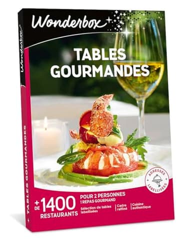 Wonderbox - Tables Gourmandes - Coffret Cadeau - Idée Cadeau Gastronomie