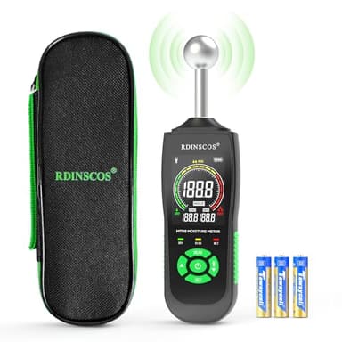 Murs Humidité Murs RDINSCOS Humidimètre Détecteurs Hygromètre Professionnel Sans Aiguille Avec Fonction D'alarme Analyse De Profondeur De 20-40 mm