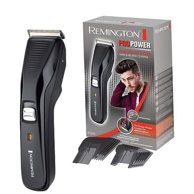 Remington Tondeuse Cheveux [Moteur Pro Puissant] Pro Power (Lames Acier Inoxydable Auto-Affûtées, Secteur/Sans fil-Batterie Lithium-ion, 2 Sabots ajustables 3-42mm) Tondeuse HC5200