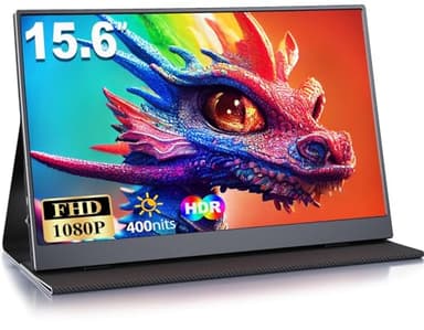 MOMODS Ecran Portable, 15.6 Pouces, Moniteur Portable IPS 1080P FHD avec Mini HDMI USB C, Écran Monitor de Jeu Eye Care, pour Ordinateur Portable, PS5, Mac, Xbox