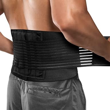 ACWOO Ceinture Lombaire, Ceinture De Soutien Lombaire Avec 6 Baleines pour Homme et Femme, Ceinture Lombaire avec Double Ajustement, pour le Soutien Lombaire et le Soulagement de la Douleur