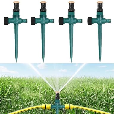 4 Pièces Arroseur de Jardin, Arroseur pour Pelouse, Arroseur Automatique 360° Rotatif, Arrosage Automatique, Pulvérisateur D'Irrigation pour Pelouses, Jardin, Cour, Plantes,Fleurs