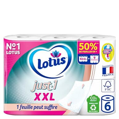 Papier toilette LOTUS Just1 XXL - x18 rouleaux