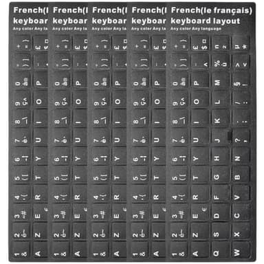 NIANOPKM 5 pcs Autocollants pour clavier français autocollants de remplacement des lettres du clavier français pour ordinateurs portables