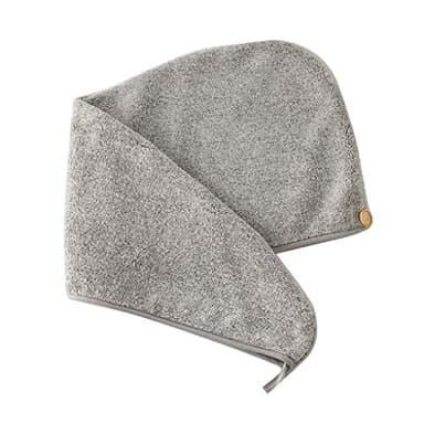 YIZITU Serviette de bain en microfibre de bambou à rayures à séchage rapide absorbante pour cheveux secs