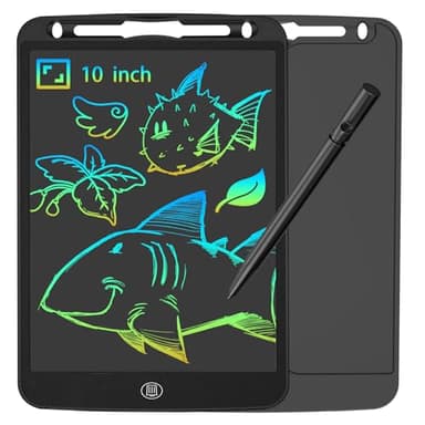 JOEAIS Tablette d'écriture LCD 10 Pouces, Tablette Graphique Enfant Dessin pour l'apprentissage, le gribouillage et la prise de Notes, Cadeaux de Noël et d'anniversaire pour Garçons et Filles (Noir)