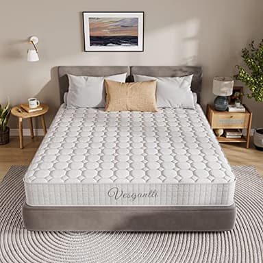 Vesgantti Tight Top Matelas 140x190cm,Épaisseur 24cm,Original Matelas,Technologie Hybrid,Ressorts Ensachés Indépendant en Mousse à Mémoire de Forme,Multicouches Extra Confort 7 Zones,Oeko-tex