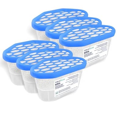 Aquafloow Déshumidificateur 400 ml, Réduit l'humidité de l'air, 6 Pièces | Neutraliseur d'odeurs, Absorbeur d'humidité pour Cuisine, Placard, Salle de Bain et Bureau