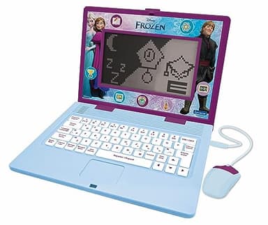 Lexibook - La Reine des Neiges - Ordinateur Éducatif Bilingue Français/Anglais, Jouet pour Enfants, 170 Activités pour Apprendre, S'amuser et Jouer du Piano, Grand écran - JC599FZi1