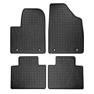AUTO-STYLE Set tapis de caoutchouc compatible avec MG EHS Plug-in Hybrid 2020- (4-pièces + points de fixage), Noir