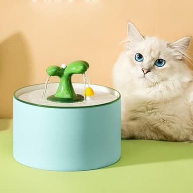Fontaine à eau pour chat - En céramique - Antidérapante - Automatique - Pour chiens et chats - 1 filtre à charbon actif - 1 500 ml