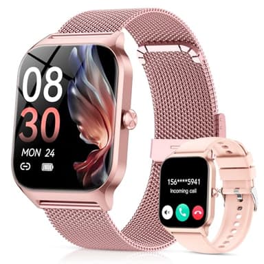 Montre Connectée Femme avec Appel Bluetooth, 1.85" HD Fitness Tracker Smart Watch, 120+ Modes Sportifs, Sport Smartwatch avec Podometre Moniteur de Sommeil Fréquence Cardiaque SpO2 pour Android iOS