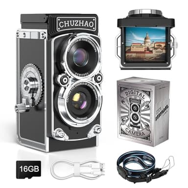 CHUZHAO Mini appareil photo numérique FHD 12 MP autofocus compact vintage USB pour débutants et adultes