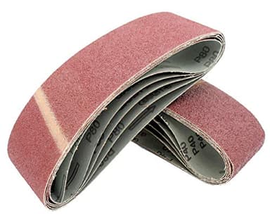 Bandes Abrasives en Tissu │ 10 pièces │ 75 x 533 mm │ grain 80 │ pour ponceuses à bande │ Papier Abrasif │ Ensemble de Bandes Abrasives