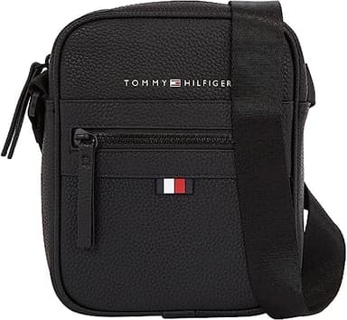 Tommy Hilfiger Sac à Bandoulière Homme Essential PU Mini Reporter Petit, Noir (Black), Taille Unique